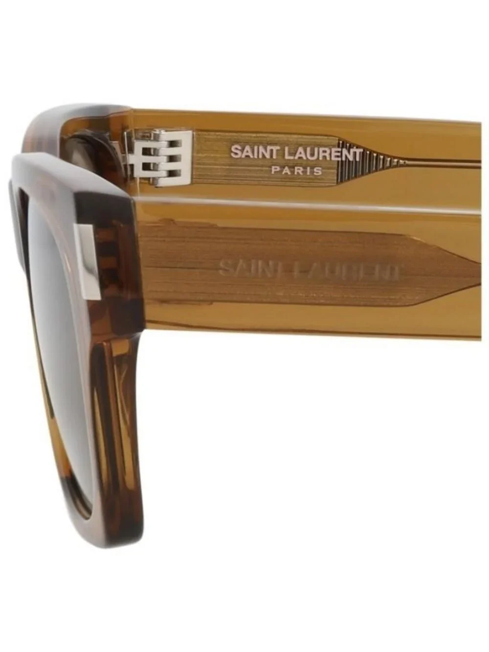 New Saint Laurent Unisex Square/Rectangle Brown Brown Brown Fashion Designer Sun